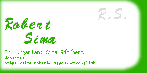 robert sima business card